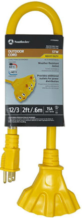 2FT 12/3 STW YEL 3-WAY POWER BLOCK