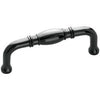 3-In. Black Nickel Traditional Cabinet Pull