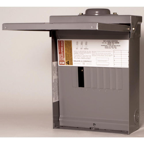 Square D QO 100A 8-Space 16-Circuit Raintight Main Lug Load Center