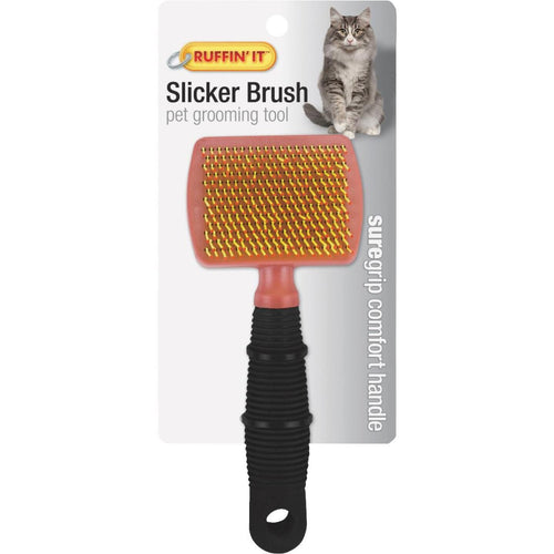 Westminster Pet Ruffin' it Plastic Bristle Cat Grooming Slicker Brush