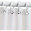 Zenith 70 In. x 72 In. White Fabric Shower Curtain