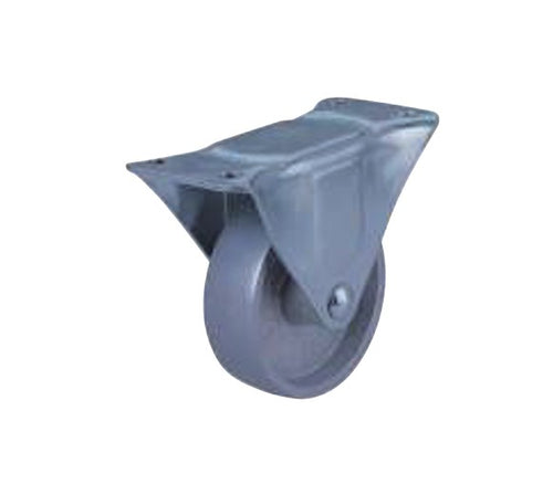 ProSource Rigid Caster Heavy Duty Steel Wheel Plate Gray