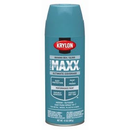 CoverMaxx Spray Paint & Primer, Gloss, Bahama Sea, 12-oz.